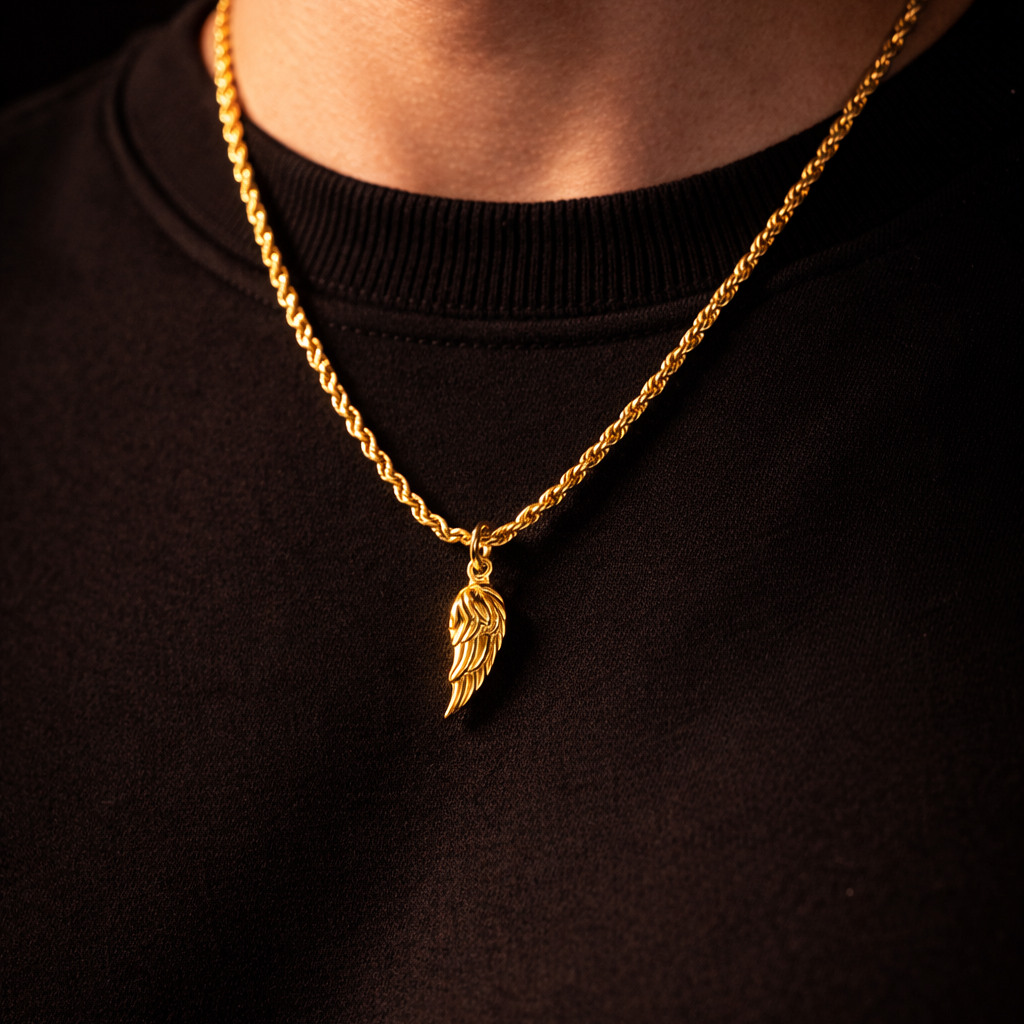 Vintage Wings Pendant Necklace