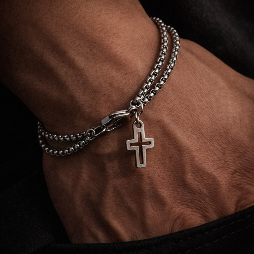 Stainless Steel Cross Bracelet