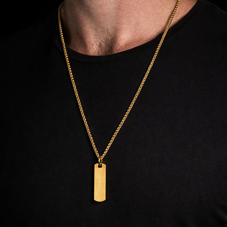 Dog Tag Pendant Necklace