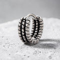 Silver hoop earring