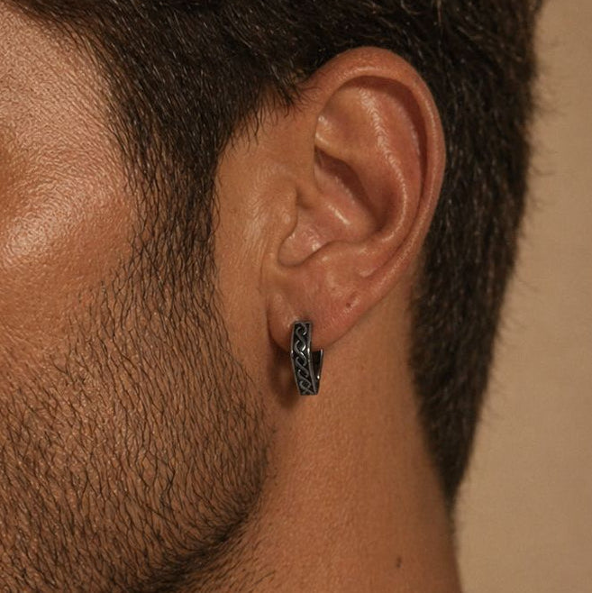 Geometric Stainless Steel Hoop Earring