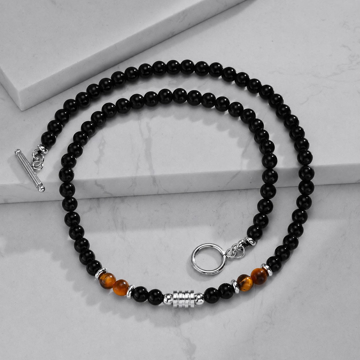 Tiger Eye Beaded Necklace