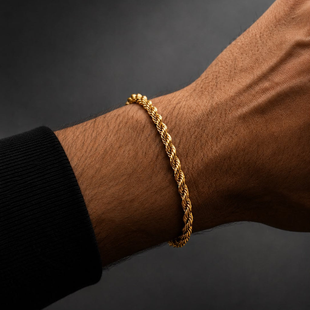 Gold Chain Bracelet 4mm