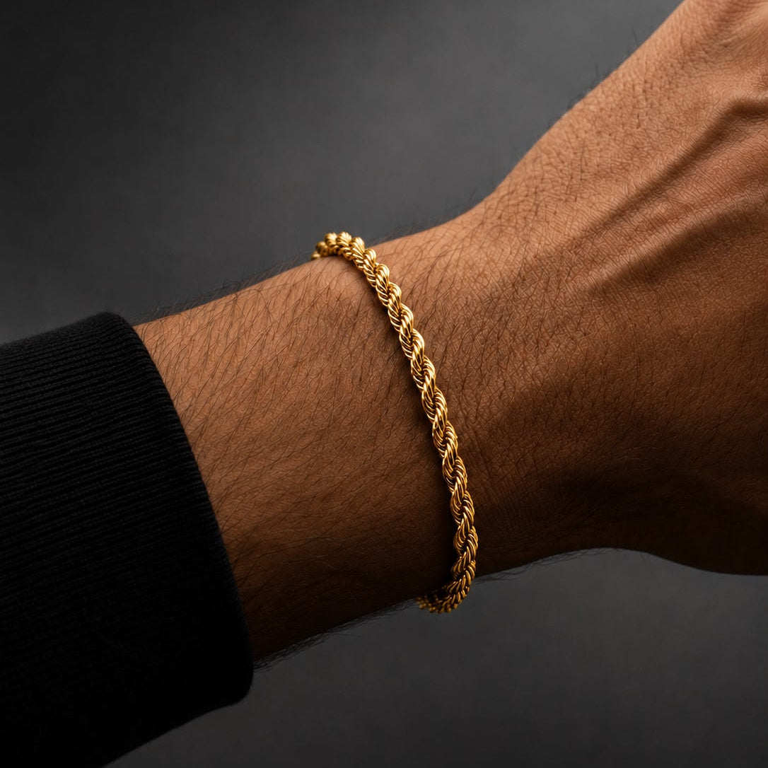 Gold Chain Bracelet 4mm