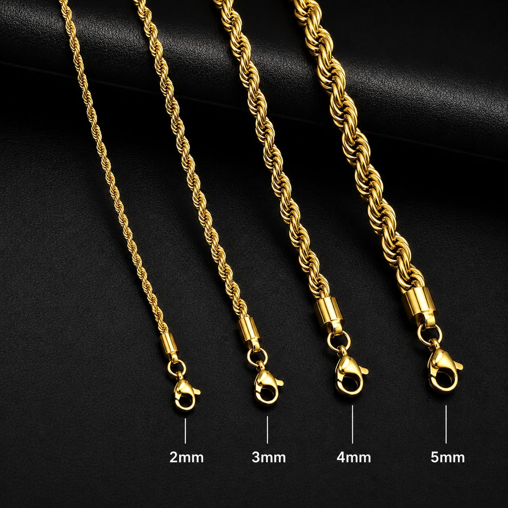 Gold Chain Bracelet 4mm