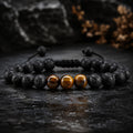 Tiger Eye Lava Stone Bracelet