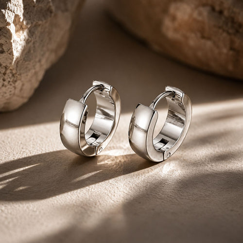 Classic Steel Hoop Earrings